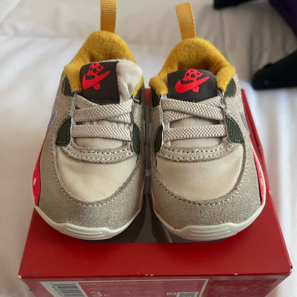 Nike Kids Sneakers - Gray, Red, and Yellow